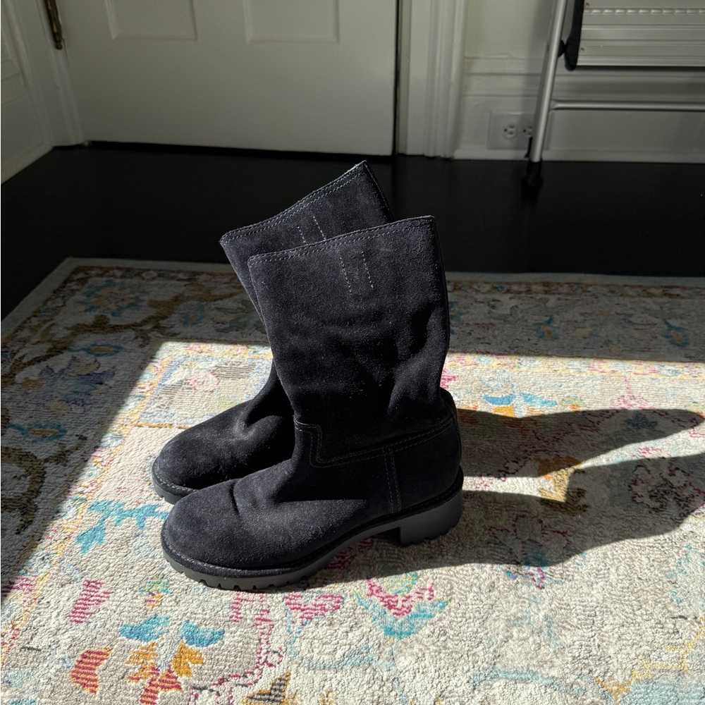 NWOT Prada Black Suede Boots 7.5 / 6.5